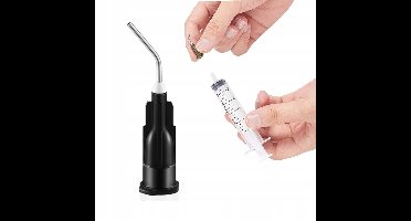 Doseernaald 15G 45° gebogen 1,37 mm Amberkleurige.