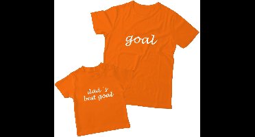 Matching oranje shirts Vader & Kind | WK Goal