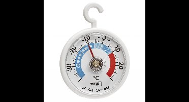 TFA Dostmann koelkast en vriezerthermometer - 1x - wit - metaal - analoog