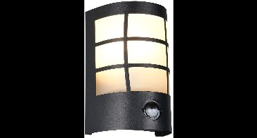 REALITY SINTRA - Wandlamp - Zwart mat - excl. 1x E27 4,9 W - Bewegingssensor - Wandmontage - Buitenverlichting - IP44