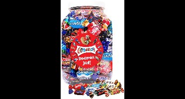 Mars Celebrations chocolademix "Bedankt juf!" - cadeau voor juf - Mars, Snickers, Twix, Bounty, Maltesers, Galaxy & MilkyWay - 1200g