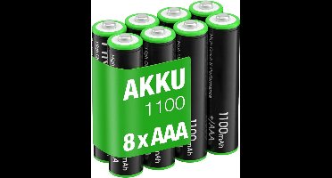 Oplaadbare Batterijen AAA - Set van 8 - 1100mAh