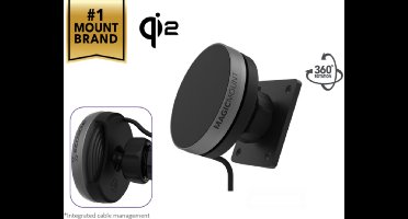 Scosche MagicMount Elite Charge AMPS - draadloos snel opladen 15W - voor iPhone