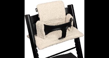 Stoelverkleiner TrippTrapp - Geschikt voor Stokke Tripp Trapp Kussenset - Kinderstoel Verkleiner - Perfecte Pasvorm - Extra Dik - Beige Bouclé
