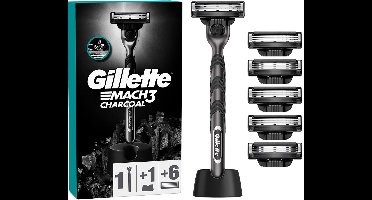 Gillette Mach3 houder + standaard + 6 mesjes