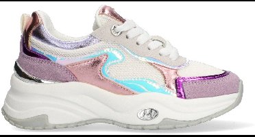 MEXX Kids XX825100-777 Meisjes Lage Sneakers - Paars/Blauw/Wit - Leer - Veters