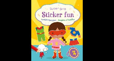 Super girls Sticker Fun - Aankleedpoppen / Super girls Sticker Fun - Poupées à habiller