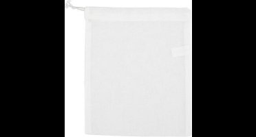 CC Katoenen Knikkerzak 21x25 cm Wit