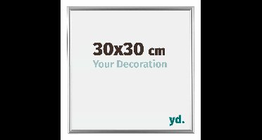 Your Decoration - Fotolijst 30x30 cm - Kunststof - Zilver - Bordeaux