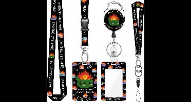 Nek en Pols Keycords met Uittrekbare Sleutelhanger & Badgehouder - Afneembare Lanyard - Trekkoord Badge Pashouder - Clip Keykoord - Intrekbare Houder voor Kaart/Sleutels - Universeel Telefoon, GSM Koord - Sleutelkoord/Nekkoord - Telefoonkoord Ketting