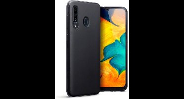 Ntech Hoesje Silicone Hoesje Flexible & Scratch Resistent TPU Case Hoesje Geschikt Voor Samsung Galaxy A60 - Zwart