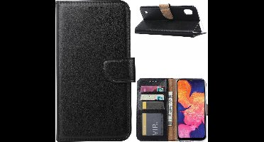 Ntech Hoesje Geschikt Voor Samsung Galaxy A10 Portemonnee Hoesje / Book Case - Zwart