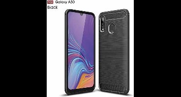 Ntech Soft Brushed TPU Hoesje Geschikt Voor Samsung Galaxy A30 - Matt Zwart
