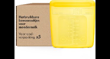 Medela Herbruikbare Moedermelk Bewaarzakjes - 100% Lekvrij - 5 Stuks - Gebruik tot 500 keer