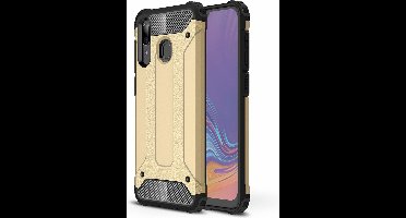 Ntech Hoesje Geschikt Voor Samsung Galaxy A30 Hybrid Armor Hoesje - Goud