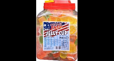Rico Jelly Fruit Cups - appel, aardbei, sinaasappel en citroen gelei - 100 stuks