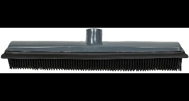 Benson Bezem - rubber - grijs - bezemkop - kappers bezem - schroefdraad - wisser lip - 35 cm - Schoonmaakartikelen
