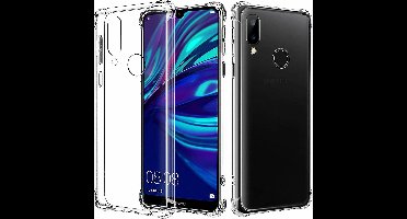 Ntech Hoesje Geschikt voor Huawei Y7 (2019) Transparant Anti Shock Back hoesje
