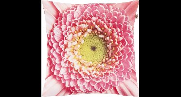Dutch Decor SINDY - Sierkussen met bloemenprint roze 45x45 cm - Inclusief binnenkussen