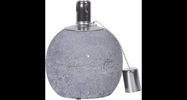 Olie Lamp - tuin lamp - Bolvormige betonnen tuinfakkel / olielamp 14 x 17 cm