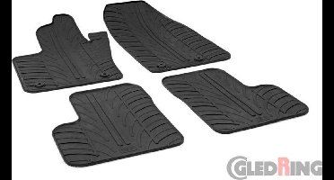 Gledring Rubbermatten passend voor Fiat 500X 2015- & Jeep Renegade na 02/2015- (T profiel 4-delig + montageclips)