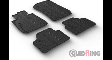 Gledring Rubbermatten passend voor BMW X1 2009-2015 (T profiel 4-delig + montageclips)