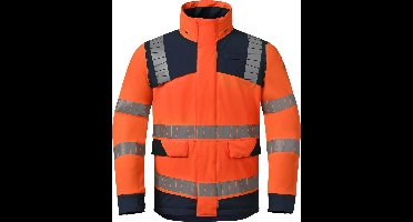 HAVEP Parka High Vis 50423 - Fluo Oranje/Indigo Blauw - M