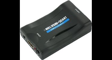 HDMI naar Scart converter - voeding via USB / zwart