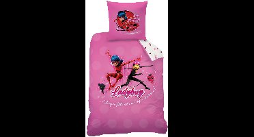 Miraculous Dekbedovertrek, Supergirl- Eenpersoons - 140 x 200 + 63 x 63 cm - Katoen