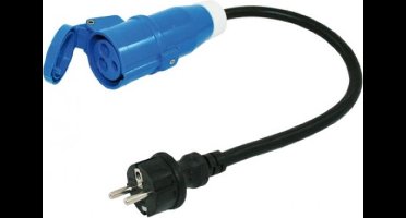 HK Electric Camping Camping stroom adapter CEE 3-pins 16A - Schuko CEE 7/7 - 0,30 meter