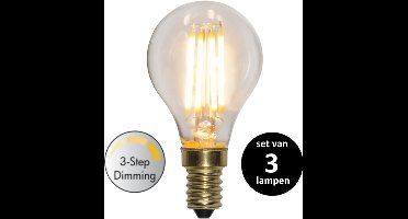 3 standen led lamp - 4W - E14 - 2100K - set van 3