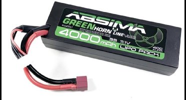 Absima LiPo accupack 11.1 V 4000 mAh 40 C Hardcase T-stekkers