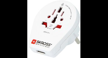 Skross Land Reisadapter Wereld naar Europa USB