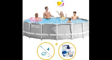 Intex zwembad 427 x 107 | Zwembadpakket | Prism Frame zwembad met filterpomp | Chloorpakket | Onderhoudsset