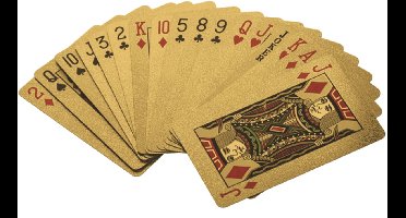 Out of the blue deluxe speelkaarten - 54 kaarten - goud - klassiek