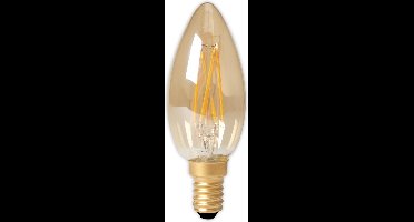 2 stuks Calex LED - Kaarslamp - 3,5W (25W) E14 - Gold - Goud - Dimbaar met Led dimmer