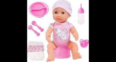 Bayer Design - Pasgeboren pop Piccolina New Born Baby met accessoires