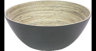 Gusta - serveerschaal/kom  ø20x8cm Bamboe Zwart