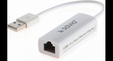 Savio CL-24 tussenstuk voor kabels USB RJ-45 Wit