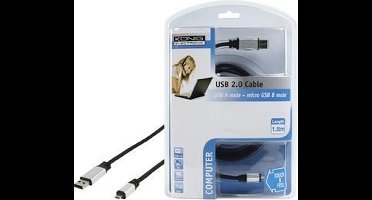 König, Usb 2.0 Kalel, Usb A Male - Micro Usb B Male, 1.8m