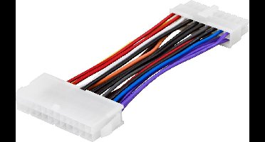Deltaco SSI-51 0.1m ATX (20-pin) Multi kleuren electriciteitssnoer