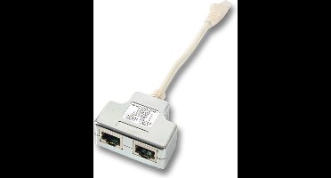 EFB Elektronik RJ45 Netwerk Y-adapter CAT 5e [2x RJ45-bus - 1x RJ45-stekker] 15.00 cm Zilver