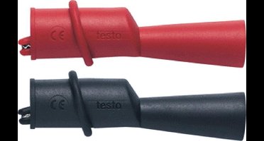 TES testpen/klem krok kl, rd. en zw, busdiam 4mm, aanrakingsveilig