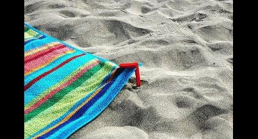 Redcliffs Rode Strandlaken Houder Set van 4 Clips | Klemmen om Kleden, Doeken, Matten en Lakens Vast te Zetten op de Grond