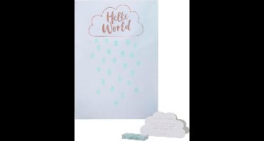 Vingerverf gastenboek - Hello World - 30 x 42 cm