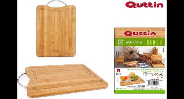 Quttin bamboe snijplank middel met handvat 32,5  x 25 x 1,7 cm