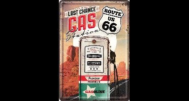 Route 66 Last Chance Gas Station Metalen  Postcard 10x14 cm