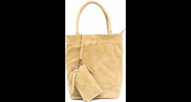 Zebra trends Lederen Dames Schoudertas Groen - Echt Suede!