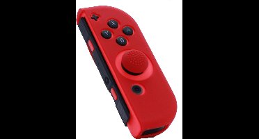 Silicone Skin voor Joy Con Controller - Rechts - Rood + Grips - geschikt voor Nintendo (OLED) Switch