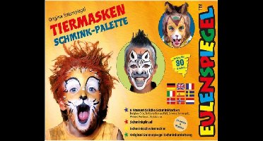 Dieren schminkpalet met 10 kleuren - Schmink